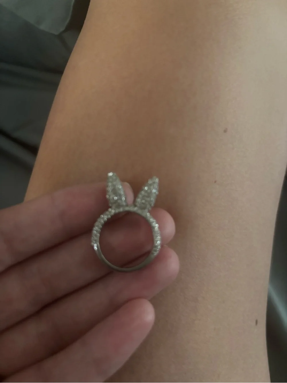 kate spade Silver and Pink Bunny Jewelry Set